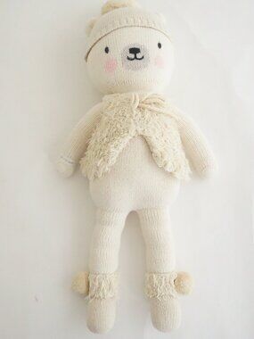 cuddle+kind Stella the Polar Bear Cream Hand Knit Cotton Fair Trade Stuffed Doll